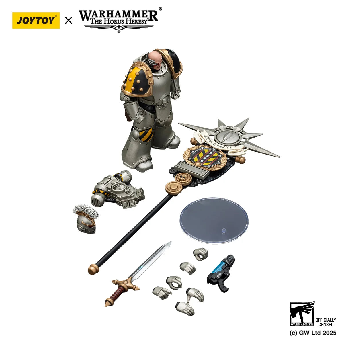 【MT】JOYTOY 1/18 Action Figure Warhammer 40K Iron Warriors Command Squad Choosen with Legion Standard Model Toys