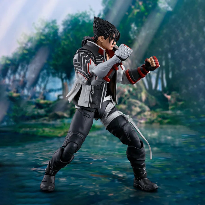 Bandai Original Genuine Figure Tekken 8 Model Kit Anime Figures SHF Jin Kazama Collection Model Action Figure Boys Toys Gifts