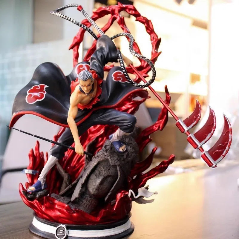 36cm Naruto Large Akatsuki Hidan Evil God PVC Statue Big Anime Figure Model with Human Face Collection Desktop Decor Gift Boys