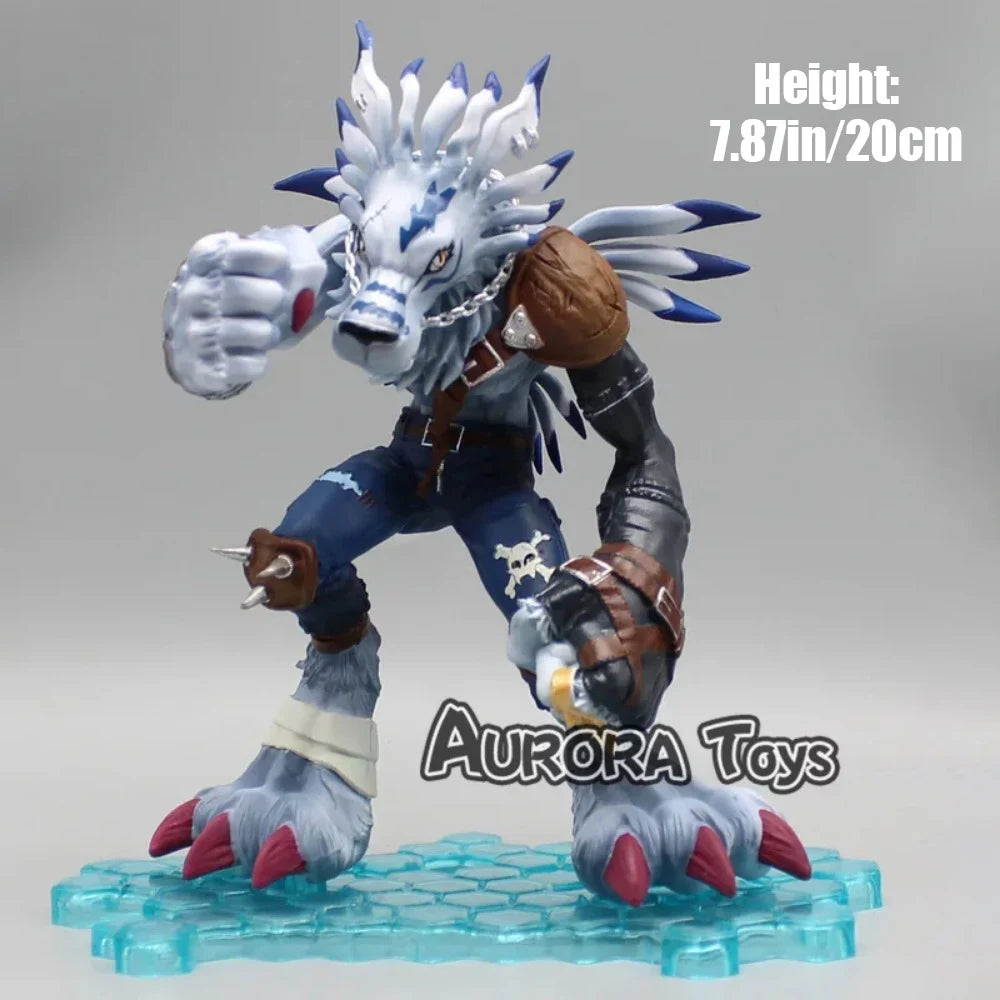 7,87 Zoll/20 cm Anime Digimon Figuren War Greymon Figur Garurumon Figur PVC Actionfiguren Sammlung Modell Spielzeug Geschenke
