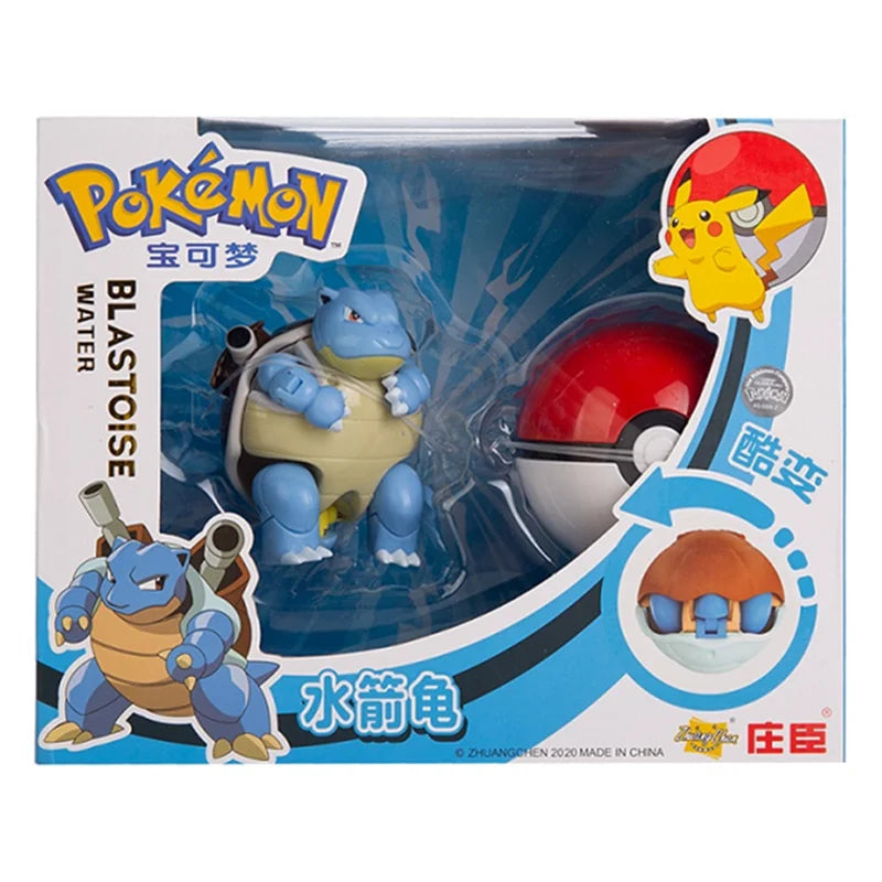 18 Styles Pokemon Anime Deformation Figures Pikachu Eevee Mewtwo Greninja  Pokeball Figure Pet Action Model Toys Childrens Gifts
