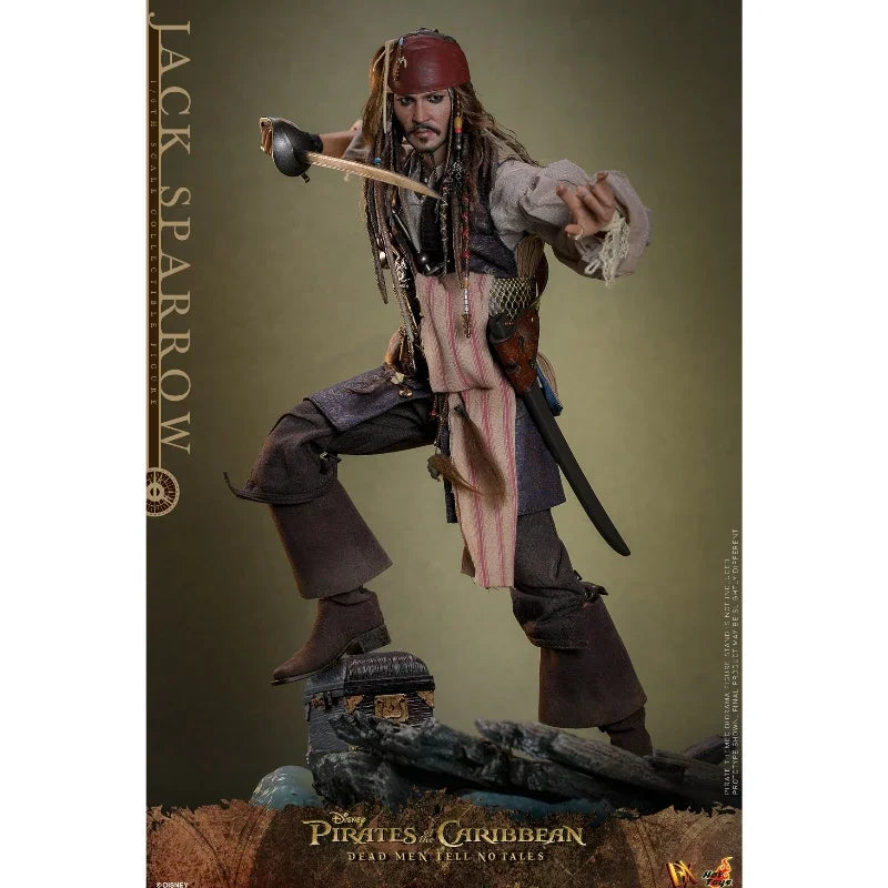 In Stock Original Hottoys DX37 DX38 Jack Sparrow Pirates of The Caribbean 1/6 Animation Action Figure Toy Model Collection Hobby