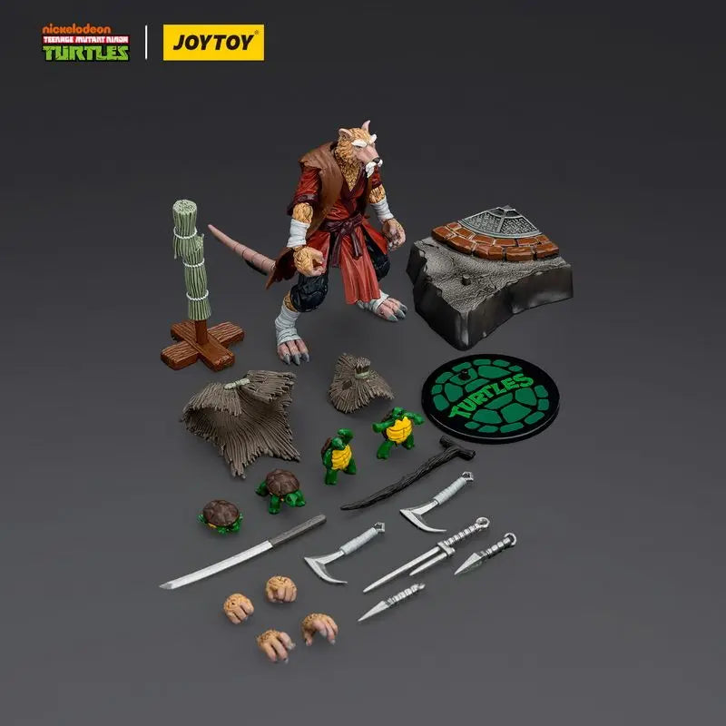 Original JOYTOY Tmnt Splinter April O'Neil Action Figure 1/18 Teenage Mutant Ninja Turtles Collection Decora Customized Toy
