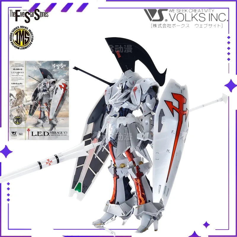 VOLKS Original Authentic MS 1/100 Red Illusion V3 VOLKS Hobby Limited Edition Assembled Mobile Mech Model Handmade Toy Gift