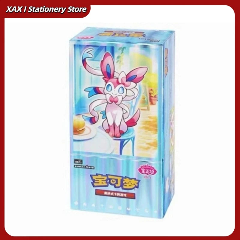 Original Cards Gem Pack Vol.1andvol.2 Chinese Pokemon Tcg Eevee Scarlet Violet Trading Ptcg Bag Box Card Custom 1 Case 20 Boxes