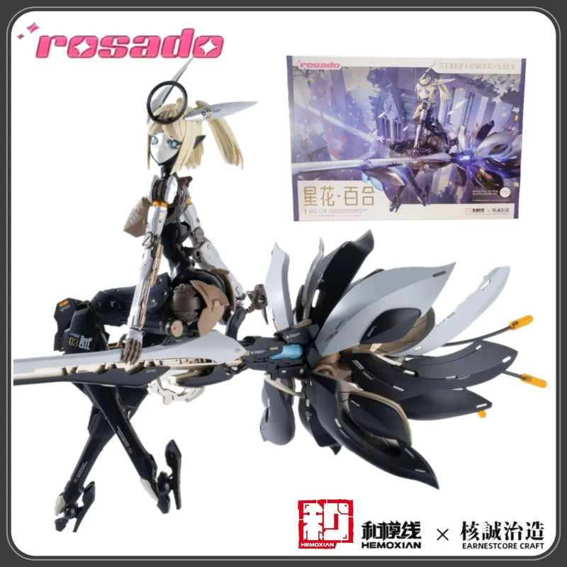 1/10 HEMOXIAN Rosado RS3 Full Action Plastic Model Kit Starflower Lily Assembly Anime Figure Robot Girl Collectible Toys FS