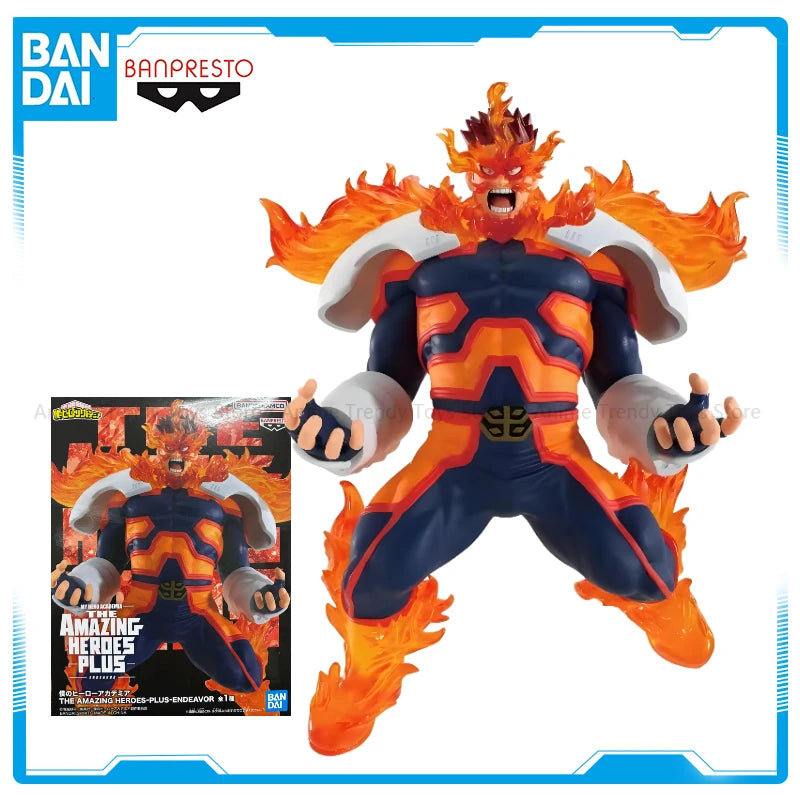 Bandai Original Banpresto Anime My Hero Academia THE AMAZING HEROES PLUS Endeavour PVC Action Figure Model Collection Toy GiftWY