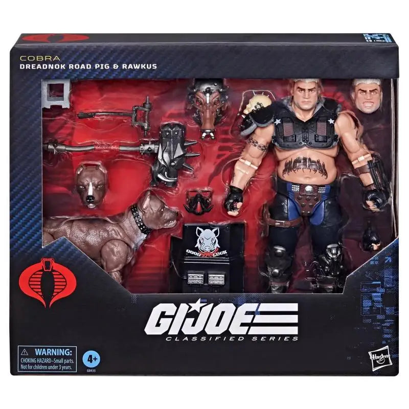 Hasbro G.I. Joe Classified Series #135 Dreadnok Road Pig & Rawkus Collectible 6 Inch Action Figure Toy with Accessories Gift