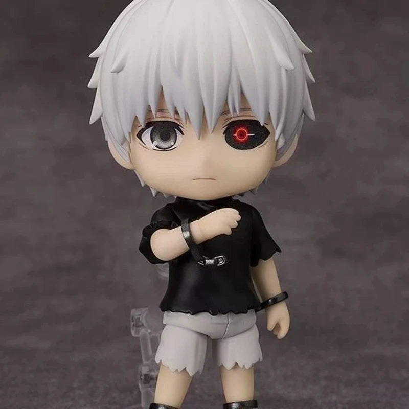 New 10cm Anime Kaneki Ken Q version kawaii joint mobility Action Figure PVC Model Toys doll Desk Decor Collectible Gifts boxed