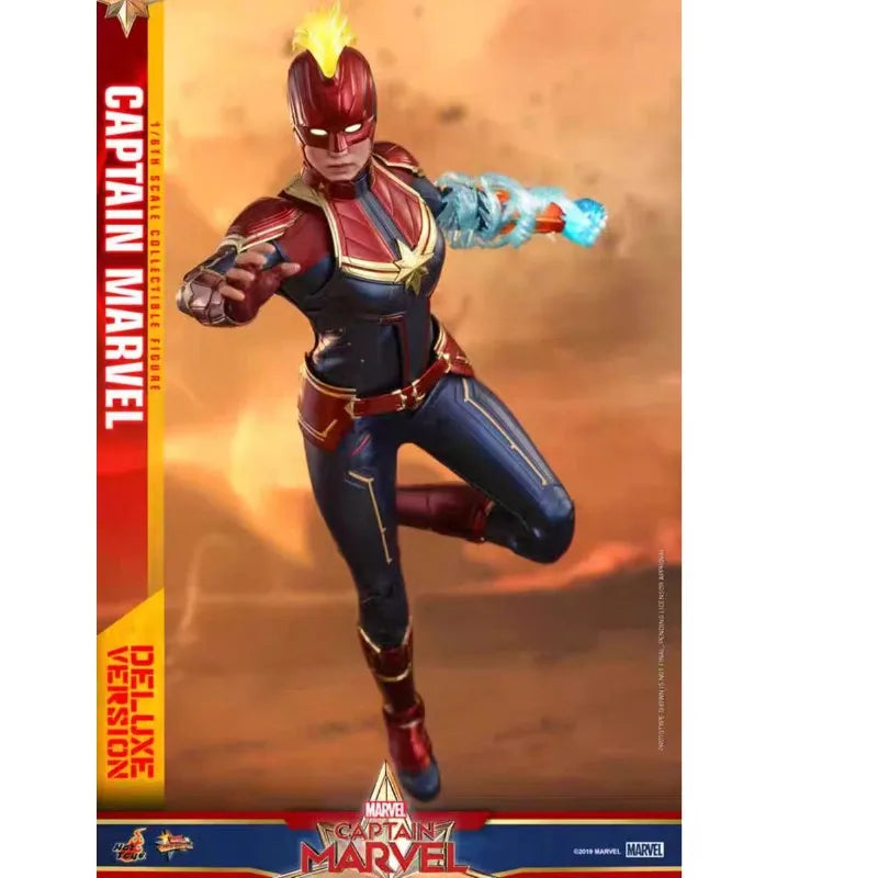 Original Hot Toys MARVEL Avengers 4: Captain Marvel MMS521 MMS522 Anime Figure Collection Toys Models
