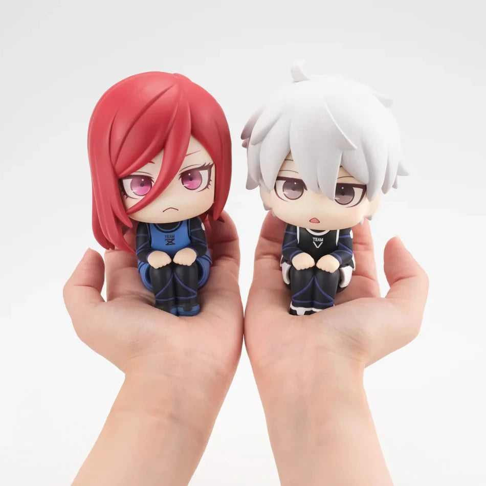 10cm Blue Lock Look Up Q Version Isagi Yoichi Bachira Meguru Chigiri Hyoma Nagi Seishiro PVC Action Figure Model Toys Kids Gifts