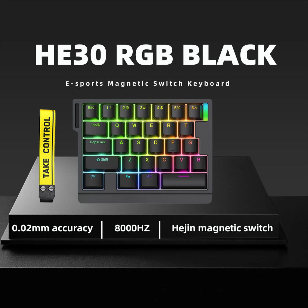 HE30 Mechanical Keyboard One-handed 29 keys Magnetic Switch Smart Speed Quick Trigger E-sports Gamer Gaming Keyboard