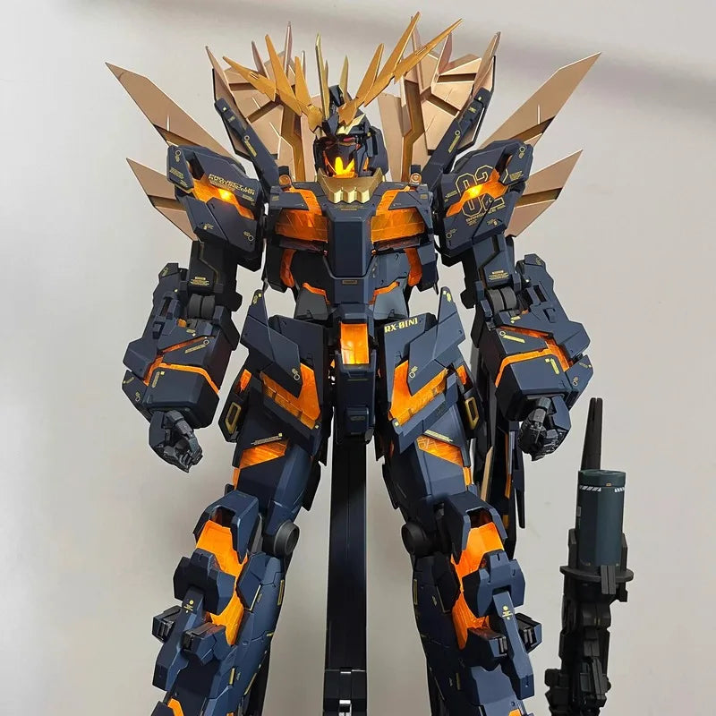 In Stock DABAN PG 1/60 Reprint Rx-02 Unicorn Banshee Anime Action Figure Assembly Model Skeleton Plastic Toy for Collectors