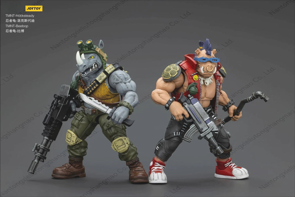 JOYTOY figura  acción tortugas Beebop Rocksteady Anime modelo  juguete