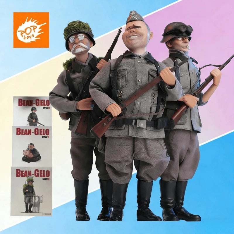 POPTOYS Original Big Head Soldier Series Encounters in The Jungle Collectible Action Figure Model Toy Ornament Gift for Boys