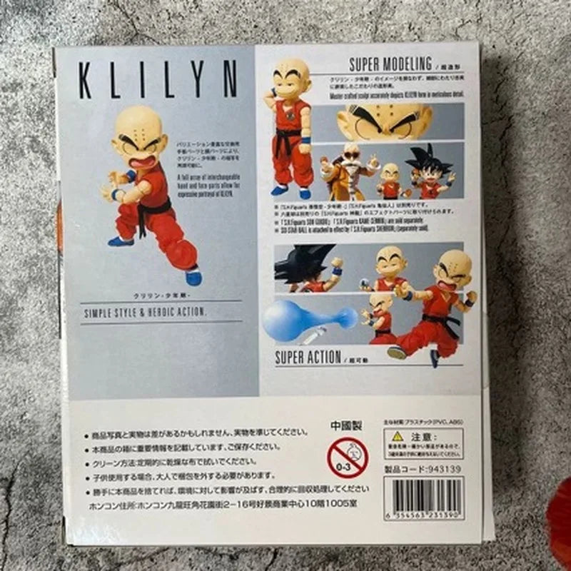 New Anime Peripheral Dragon Ball Shf Childhood Krillin Articular Mobility Figurine Pvc Action Figure Collectible Model Toy Boxed