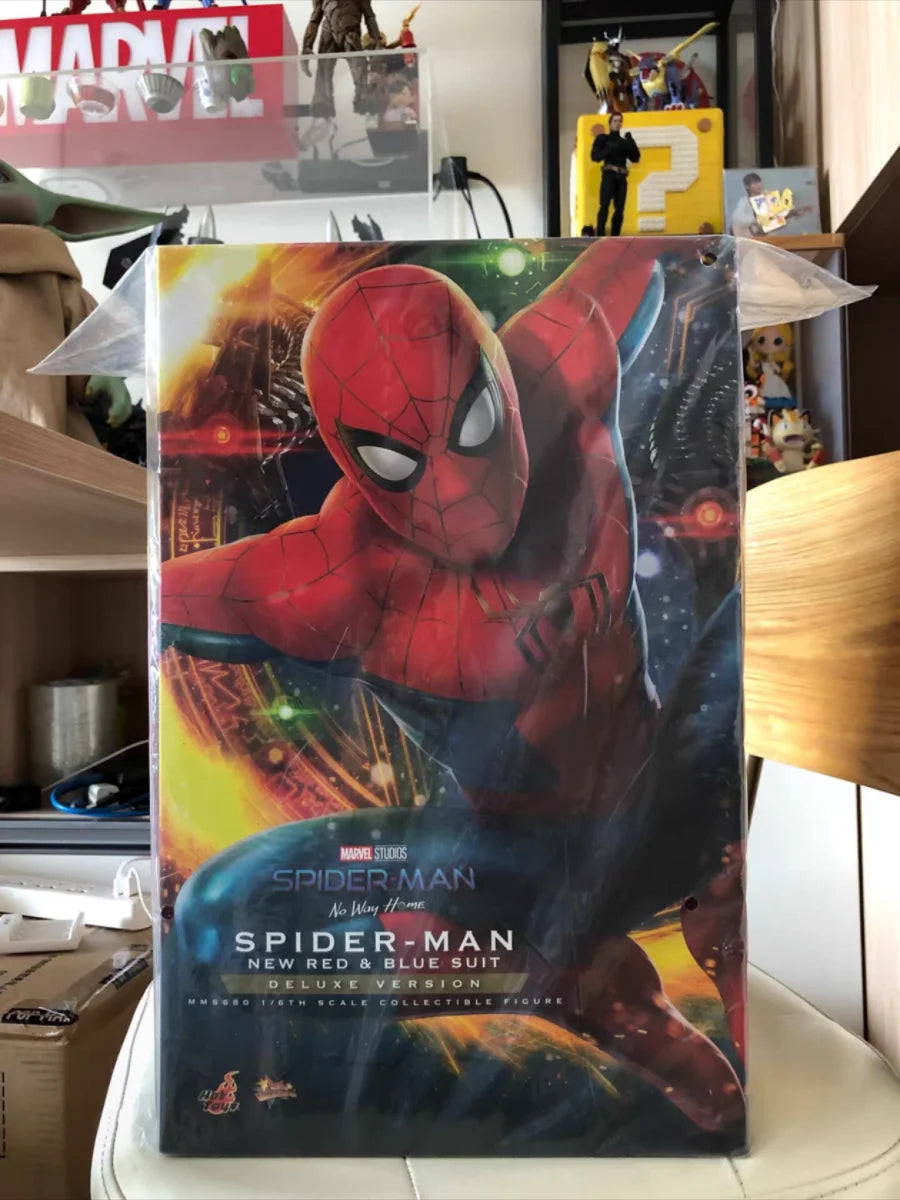 Hot Toys Mms679 Mms680 Mms658 Marvel Spider-Man No Way Home New Red & Blue Suit Anime Action Figure Collection Children Gifts