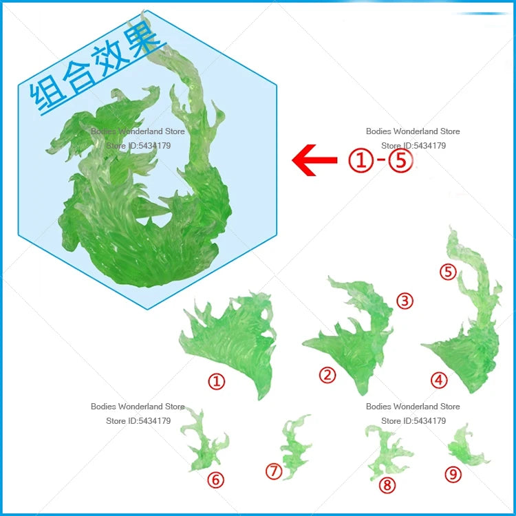 In Stock 1/12 Scale Burning Flame Effects Ground Fissure Model Modeling Scene For 6inch DIY Anime Action Figure Doll Body