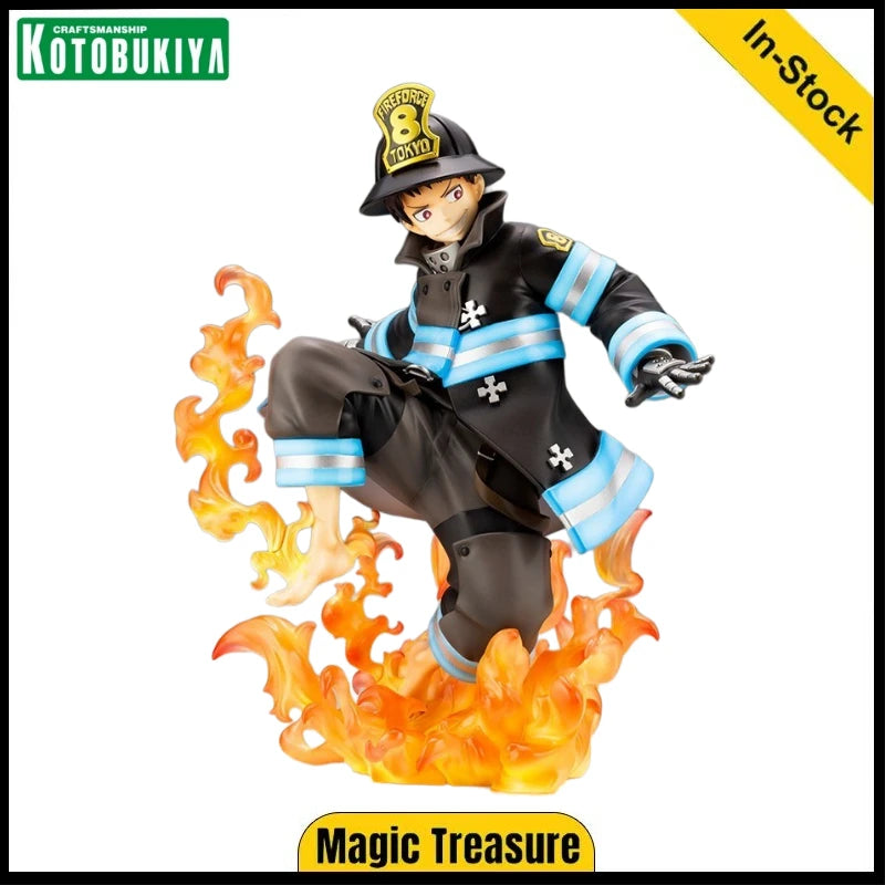 【In Stock】Original KOTOBUKIYA ARTFX J Fire Force Shinra Kusakabe Anime Finished Model Toy Gift