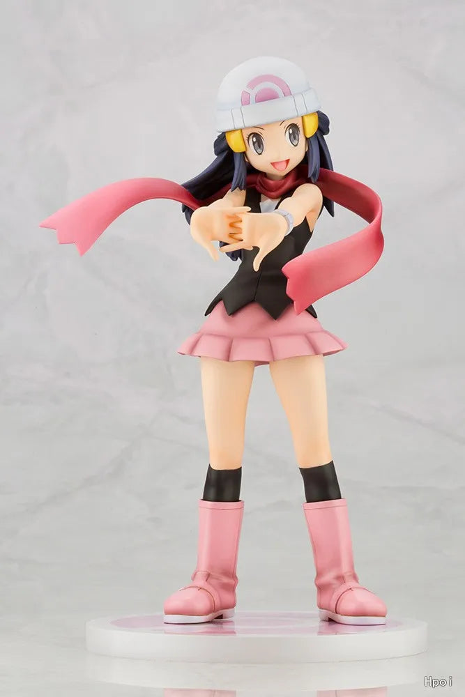 In Stock Original KOTOBUKIYA ARTFX J Pokemon Dawn+Piplup Action Figures Models Toys Gifts Collection Ornaments