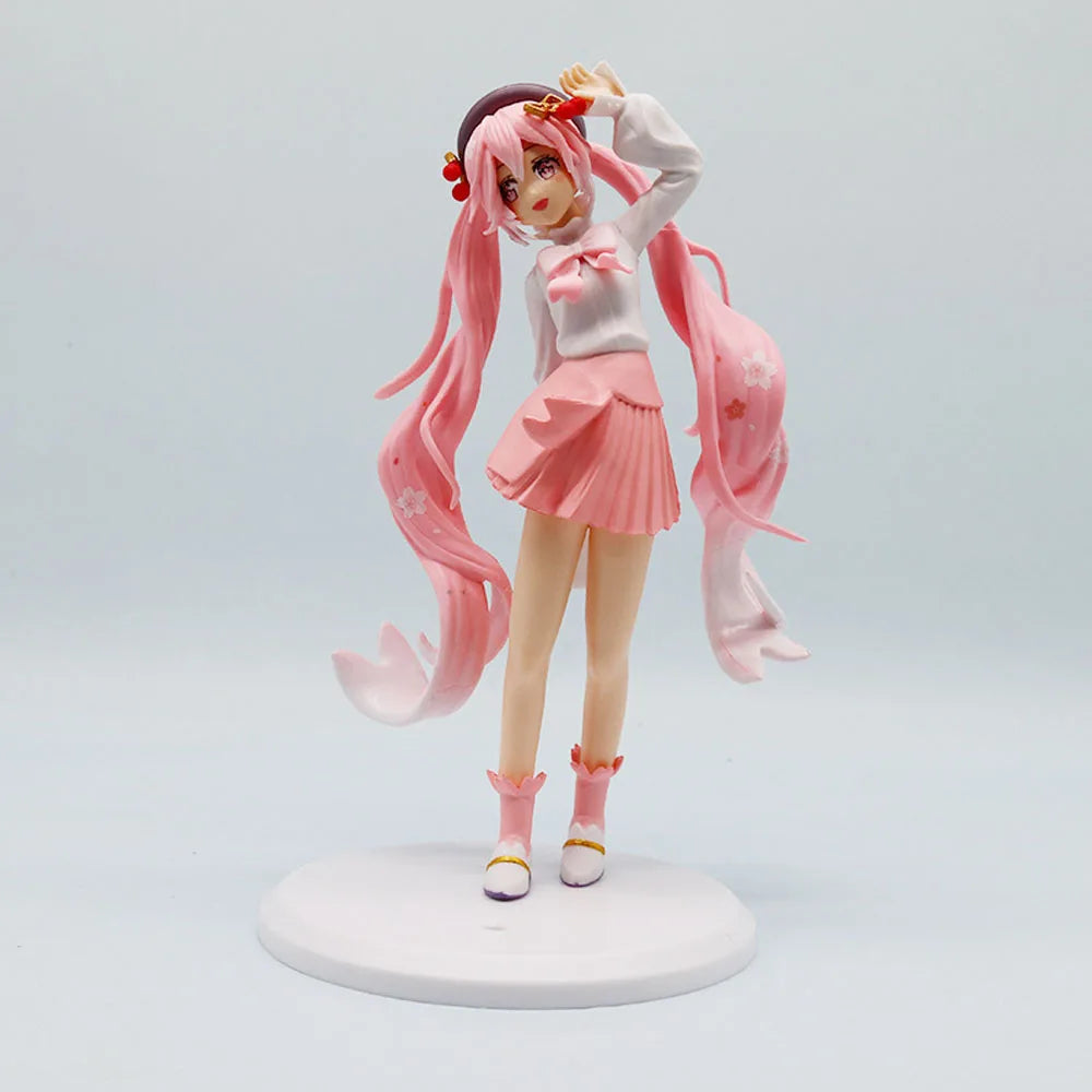 Hot New 15 Styles Hatsune Miku Anime Figure Toys MIKU Kawaii Cartoon PVC Action Figurine Model Dolls Birthdays Gifts