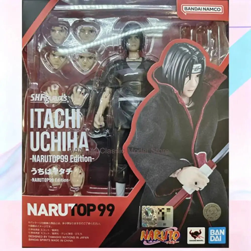 In Stock BANDAI Original S.H.Figuarts Naruto ITACHI UCHIHA SASUKE UCHIHA SHF Action Figure Model Gift for Kid Foam Box Packaging