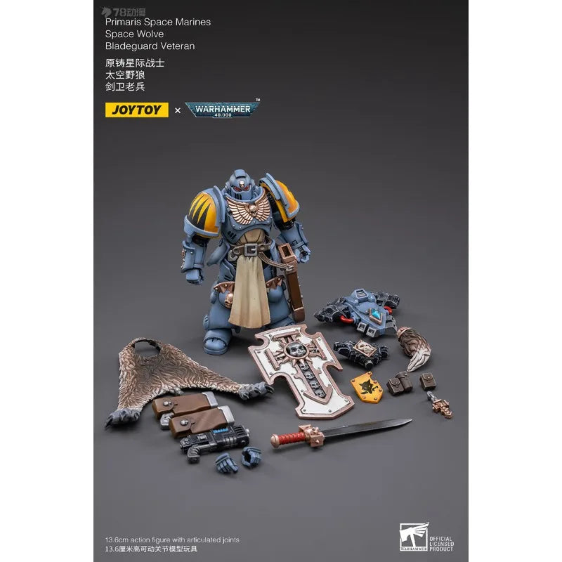 Genuine Spot Goods JOYTOY Original Warhammer 40K Series Space Wolves Anime Figure Model Toys Collectible Model Gifts for Boys