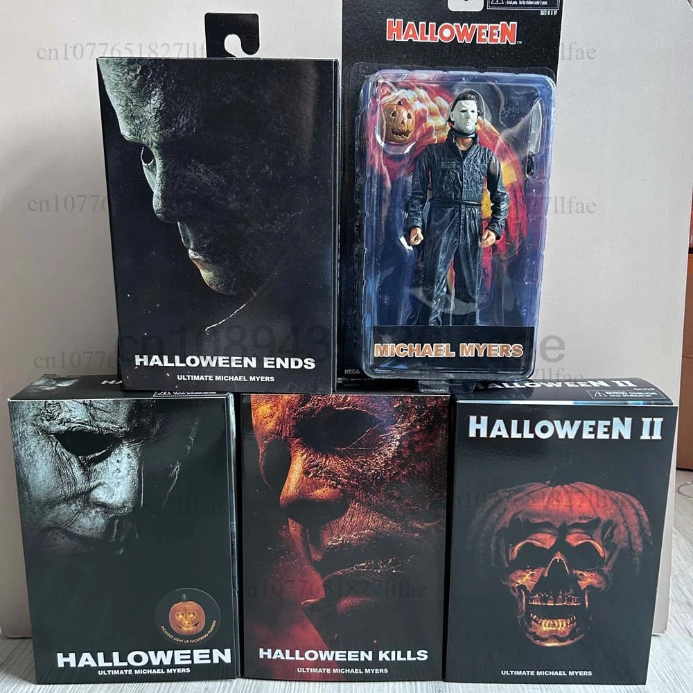 NECA фигурка на Майкъл Майърс с LED тиква Хелоуин II убива край на Майкъл Майърс Ultimate екшън фигурка Модел играчки Подвижна става