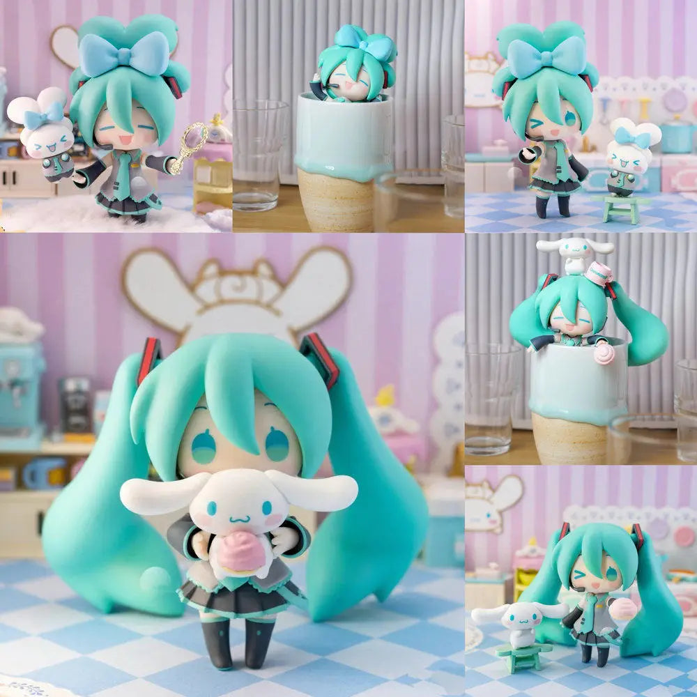 Domestic GSC Nendoroid #2306 Hatsune Miku  Cinnamoroll Customizable Face And Movable Figure Desktop Ornament For Girl's Gift
