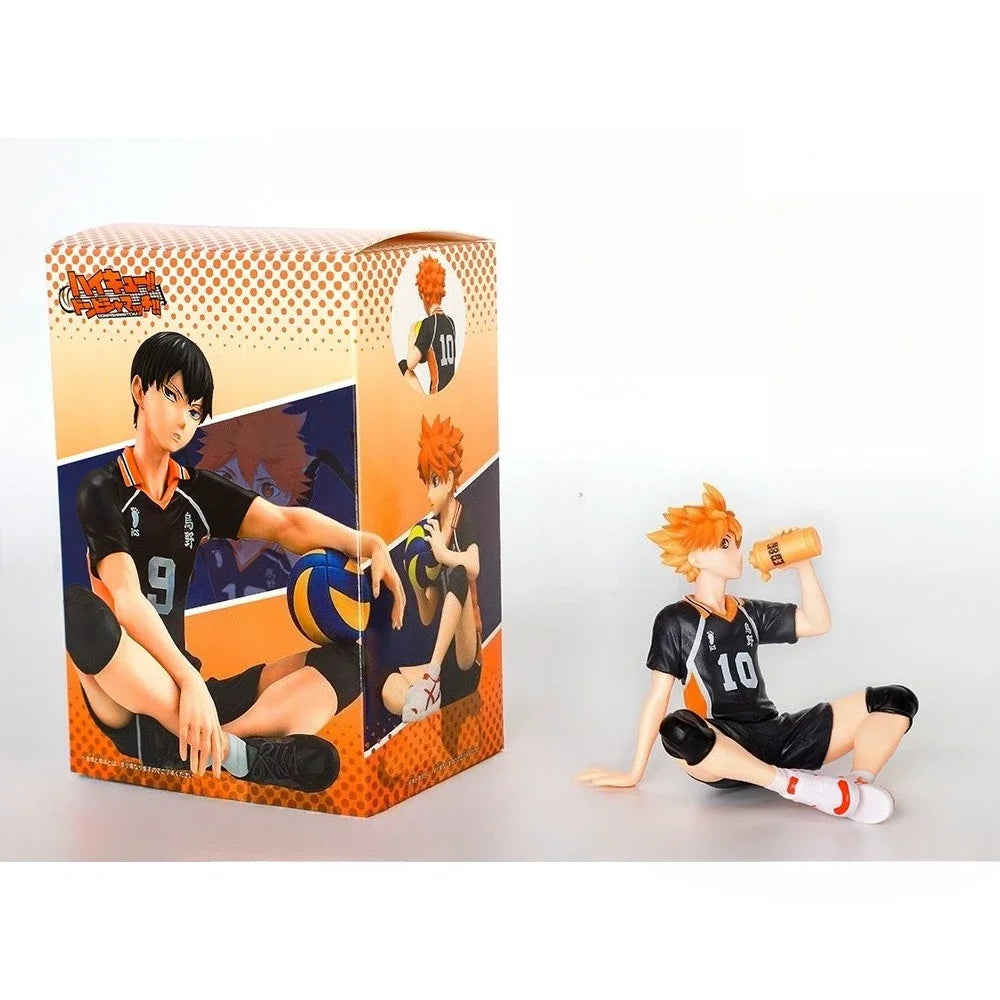 Anime Haikyuu Hinata Shoyo Kageyama Tobio Action Figures Sitting Pose PVC Model Volleyball Desktop Ornaments Collection Gift
