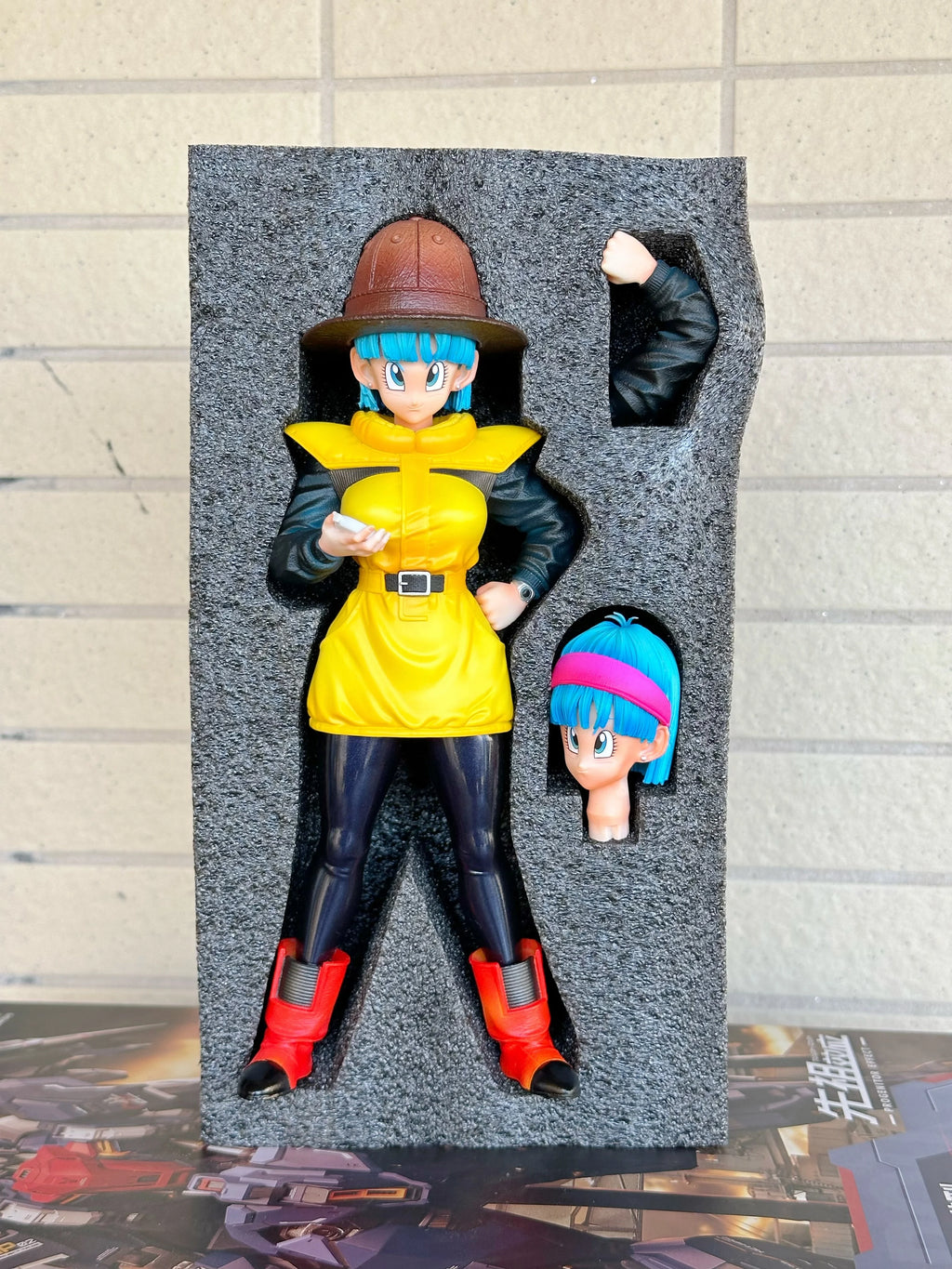 23 см Dragon Ball Z Аниме Фигурка Bulma Фигурки 2 Глави Смяна на Ръка Фигурка PVC Статуя Модел Кукла Колекционерска Украшение Играчка Подаръци