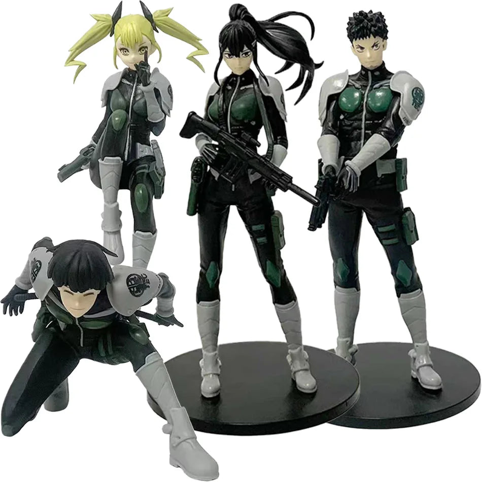 In Stock 1-4PCS Amine Kaiju No. 8 Figure Kafka Hibino Mina Ashiro Skeleton Creative PVC Model Toys Kids Action Statue Doll Gift