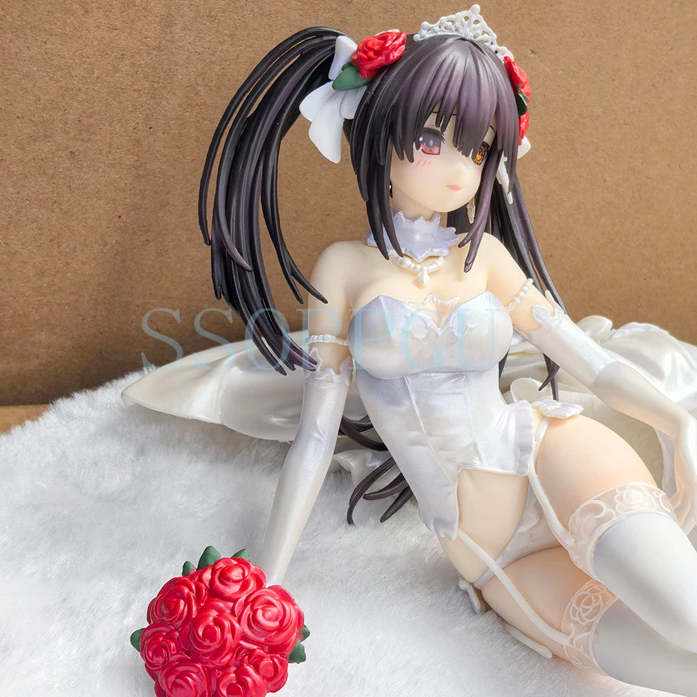 KDcolle Date A Live Figure Tokisaki Kurumi Nightmare Wedding Dress Anime Girl PVC Action Figure Toy Statue Collection Model Doll