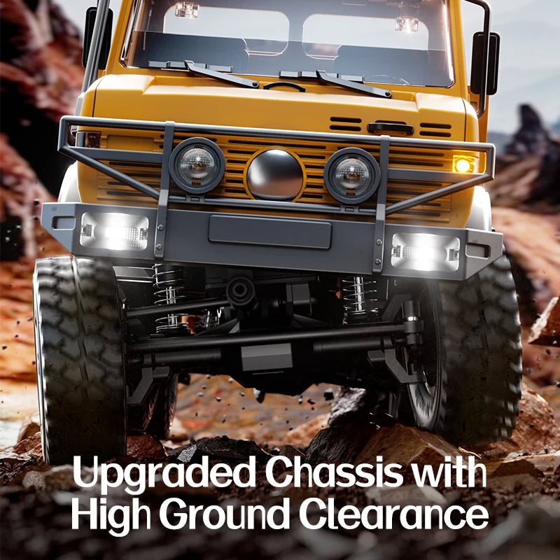 2.4G RC Crawler 6WD Unimog RC Truck 1:18 Proportional Control Mechanical Shifting JJRC C8823 RC Vehicle Simulated Model Toys Car