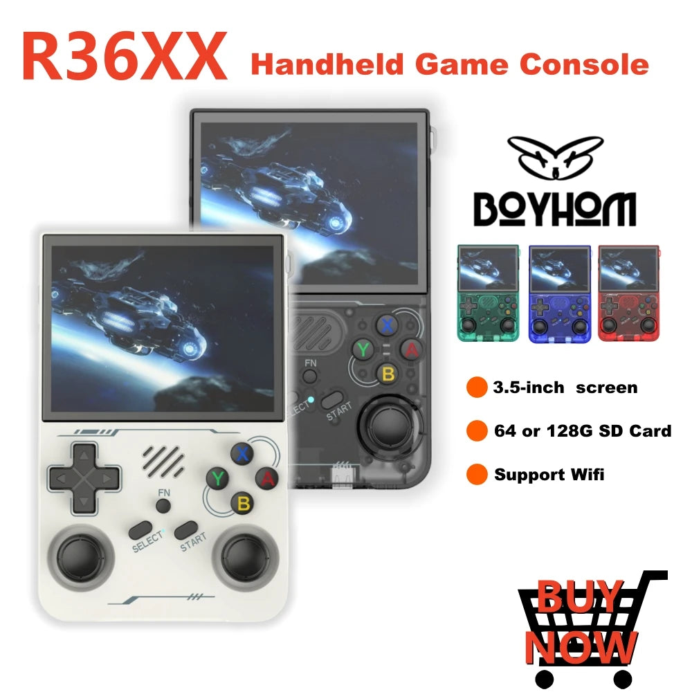 R36S MAX with WIFI R36XX Handheld Game ConsoleConnectivity, 3.5-inch Screen, Built-in 15000+ Games, A Great Gift