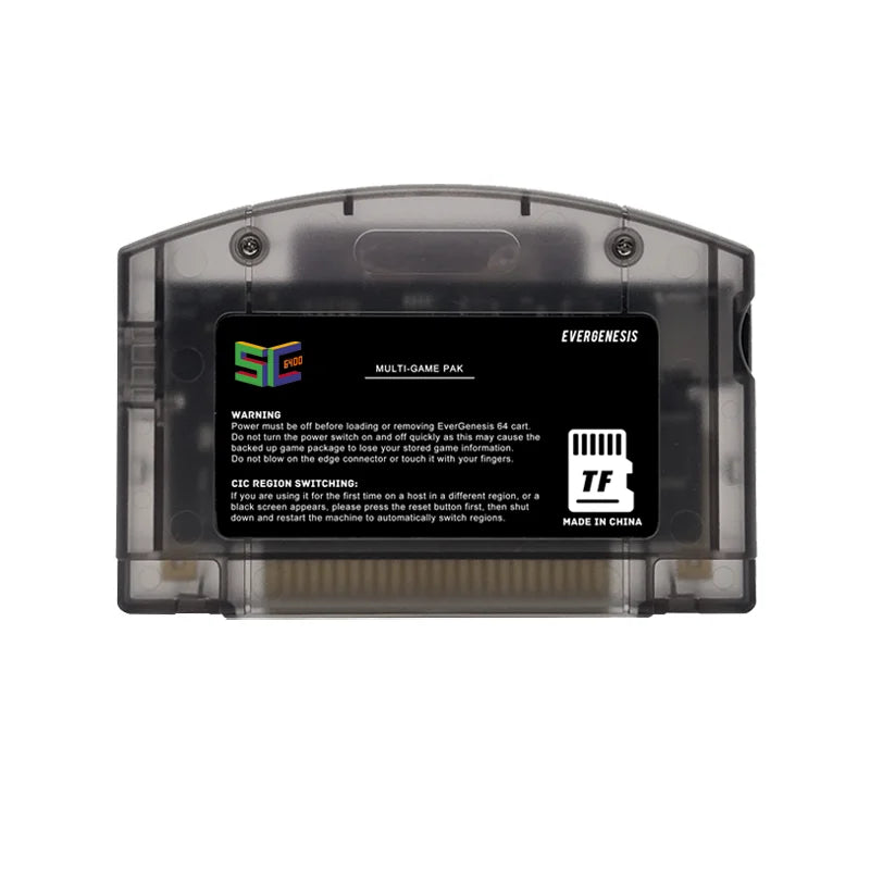 EVERGENESIS SC64 Open Source N64 800 in 1 Spielkassette für Nintendo 64 Spielkarte, kostenlose 16 GB Kartenkompatibilität, unterstützt 64DD