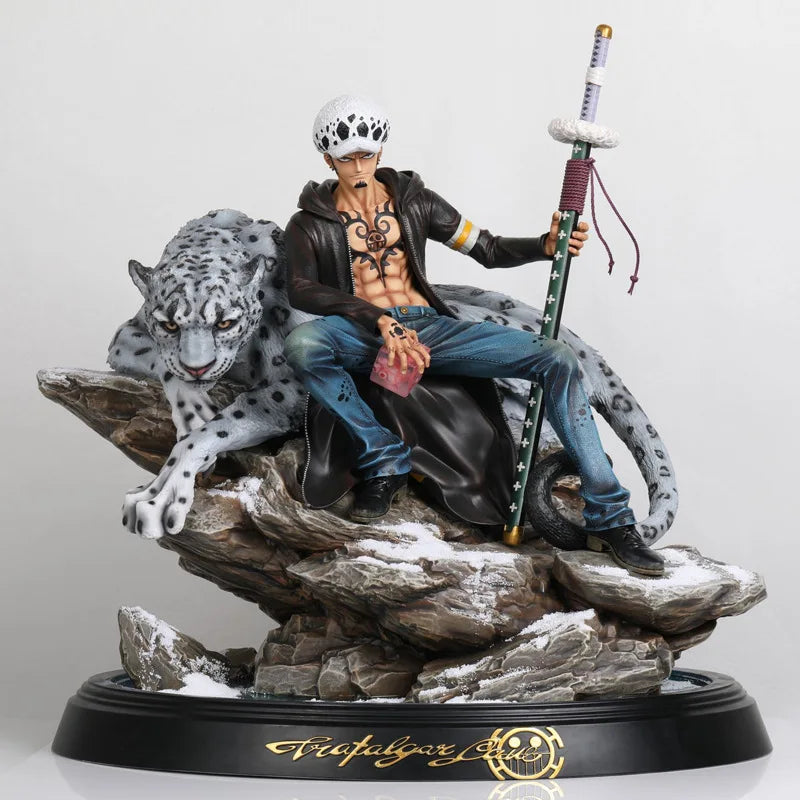 Голям размер Аниме One Piece Trafalgar Law Battle Ver. GK PVC екшън фигурка статуя колекционерски модел детски играчки кукла 30 см