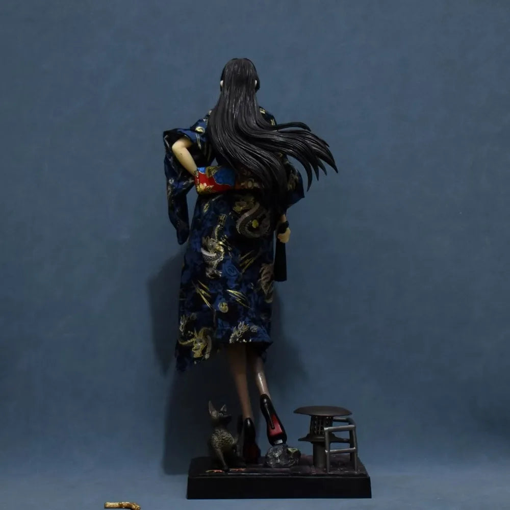 46cm One Piece Boa Hancock Kimono PVC Figure Static Display Model Interchangeable Shawl Scene Anime Collectible Statue Fans Gift