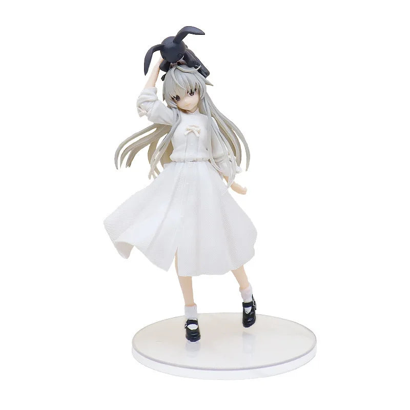 Japanese Anime Yosuga No Sora Anime Figures Kasugano Sora Kawaii Girl White Dress Standing 20cm PVC Collection Model Toys Gifts