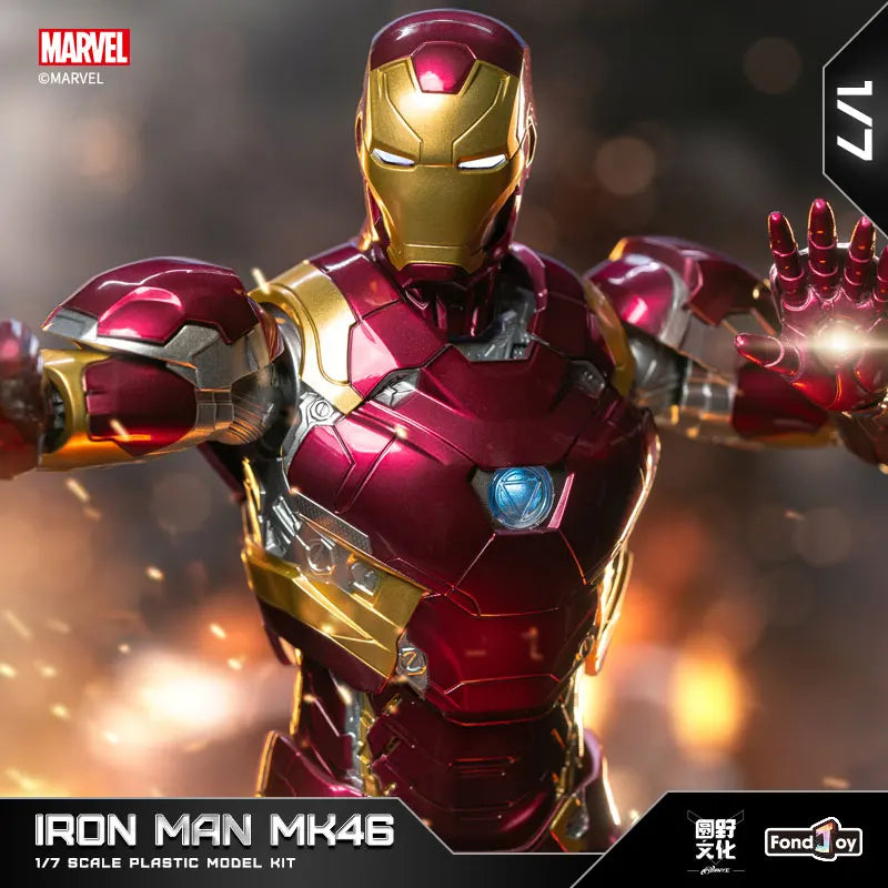 Fondjoy Official Marvel Iron Man Mk46 1/7 Assembly Action Figure Toy Model Decoration For Boys Collectible Toys & Hobbies