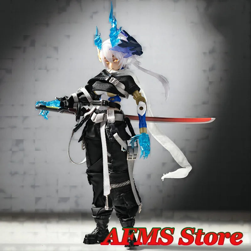 SHF 1/12 Anime Mobile Suit Girl Shirt Cargo Pants Boots Marginal Walker Series Battle Gang Pioneer Clothes For 6" Body