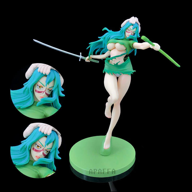 24cm BLEACH Nelliel Sexy Anime Figure Neliel Tu Oderschvank changeable face Action Figure Figurine Collection Adult Model Toys