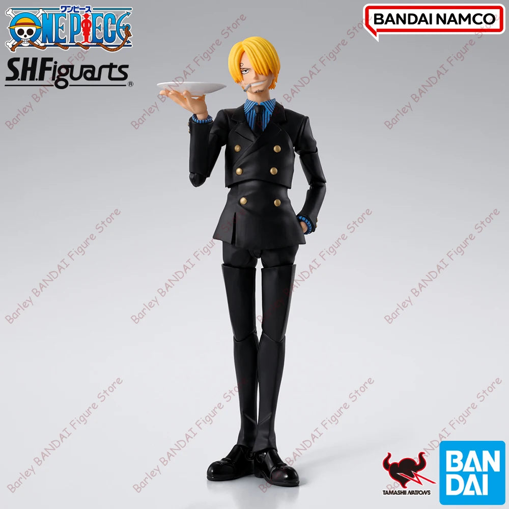 In Stock BANDAI One Piece S.H.Figuarts Sanji Romance Dawn Anime Action Figures Collection Model Toys Holiday Gifts For Kids