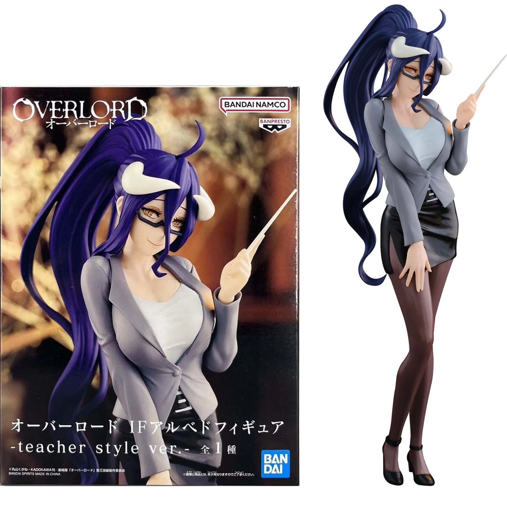 Auf Lager: Original Bandai BANPRESTO Succubus Overlord Albedo 20 cm PVC-Figur, hochdetailliertes Sammlermodell, Spielzeug, Geschenk