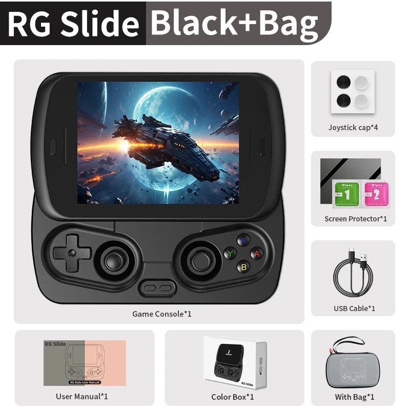 ANBERNIC RG Slide Video Handheld Game Console 4.7inch LTPS In-Cell Screen Android six-axis gyroscope 5000mAh 512G PSP PS2 Game