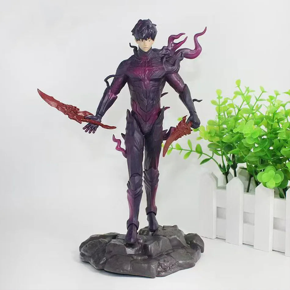 Solo New Year Gift Leveling Sung Jinwoo Hunter Form Standing Pose Collectible Figure Holiday Gift Model Toy