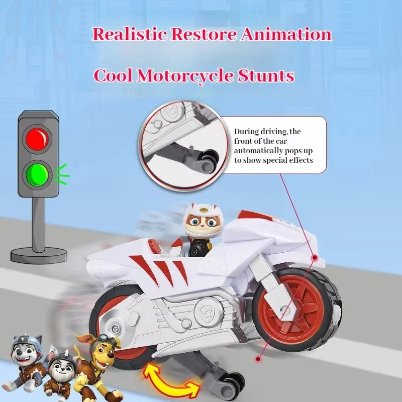 Hot Original Paw Patrol Pull-Back Motorcycle Toys Action Figures Paw Patrol Rescue Vehicle Set Kids Children Toys Birthday Gifts