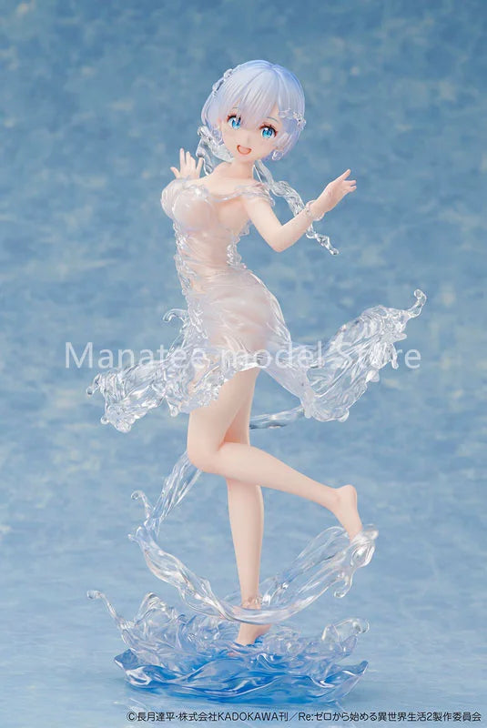 DesignCOCO Original 	Re:ZERO -Starting Life in Another World- Rem -Aqua Dress- 1/7 PVC Action Figure Anime Model Toys Doll Gift