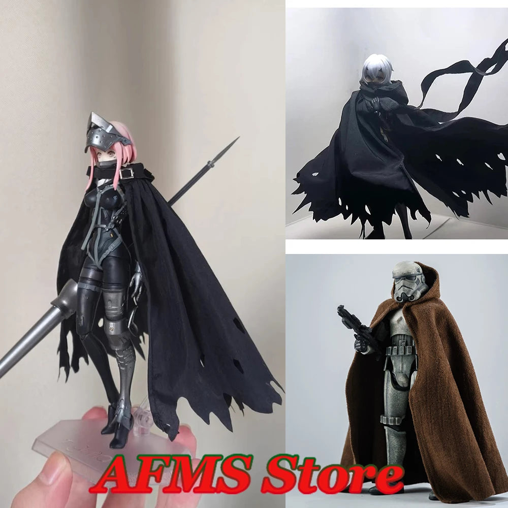 1/12 Scale Collectible Figure Anime Hero Cloak Battle Damage Edition Cloak Knight Clothes Fit 6" Action Figure Soldier Body