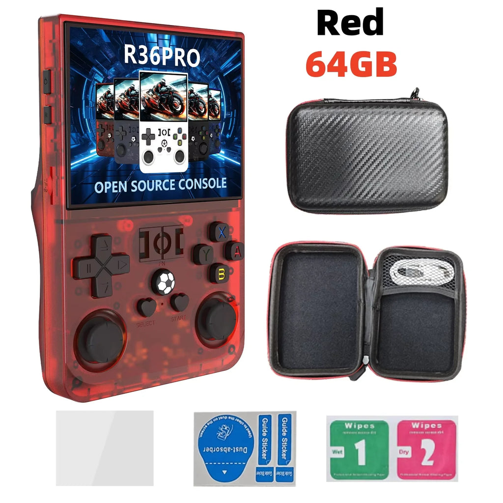 Retro R36 Ultra Handheld Video Game Console IPS Screen 128GB Games Portable Pocket Player Linux System R36S R36 PRO